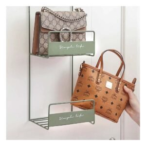 Organizador de Carteras Verde de 2 Niveles 45x17x19cm en Acero Carbonato Pro