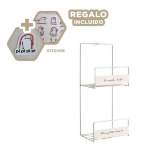 Organizador de Bolsos Blanco 2 Niveles 45x17x19cm Estructura Firme Pro Y+Regalo Sticker