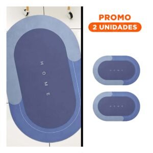 Pack2 Cobertor Ovalado Home Azul Acero para Casa Uso Diario y Decoracion Interior