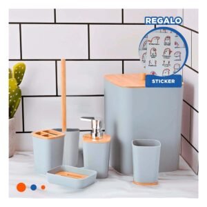 Organizador Compacto 6 Piezas Gris Material Resistente y Ligero Para Casa Y+Regalo Sticker