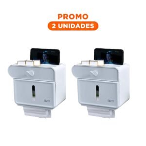 Pack2 Repisa Multifuncional para Papel Higienico Plastico Resistente Blanco