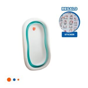 Bañera Plegable para Bebe Resistente y Funcional para Uso Diario Verde Y+Regalo Sticker