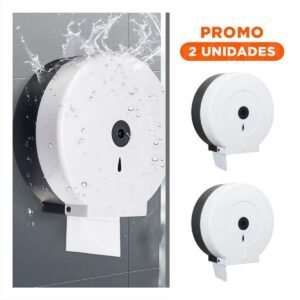 Pack2 Accesorio de papel higienico jumbo en blanco y negro para hogar moderno