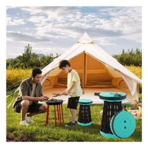 Silla Plegable Portatil con 2 Seguros para Hogar y Eventos Tapa Verde Centro Negro