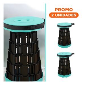 Pack2 Sillon Plegable Portatil con 2 Seguros para Casa y Eventos Sociales Verde Negro