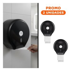 Pack2 Organizador de Papel Higienico Jumbo Negro Practico y Facil de Usar Gota
