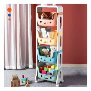 Juguetero Infantil con Caritas 4 Niveles con Techito Funcional Multicolor