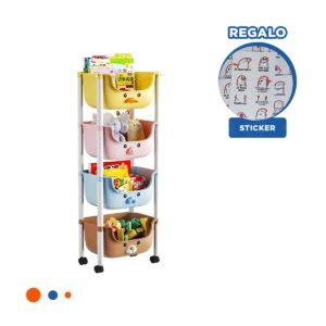 Organizador Kawaii 4 Niveles Estructura Resistente con 4 Personajes Y+Regalo Sticker