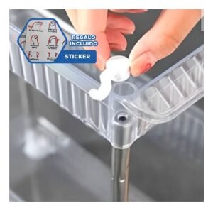 Carrito Lateral 3 Niveles con 4 Ruedas Organizador Versatil Acrilico Y+Regalo Sticker