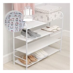 Zapatera Organizadora Compacta para Mantener Calzado Ordenado 5 Niveles Blanco Y+Regalo Sticker
