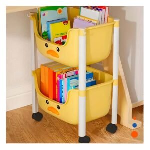 Organizador Kawaii 3 Niveles Diseno Pato Practico para Espacios Amarillo
