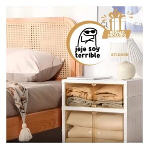 Estante de Almacenamiento 2 Niveles Blanco de Material Fuerte Hogar Y+Regalo Sticker