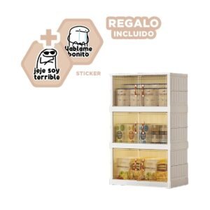 Estante de Almacenamiento 3 Niveles Blanco 44x34,5x79 cm de Material Fuerte Y+Regalo Sticker