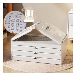 Estante de Almacenamiento 3 Niveles Blanco 45x30x70 cm de Material Fuerte Y+Regalo Sticker