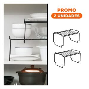Pack2 Mueble de Almacen Color Negro con mucha Capacidad en su Sala Real