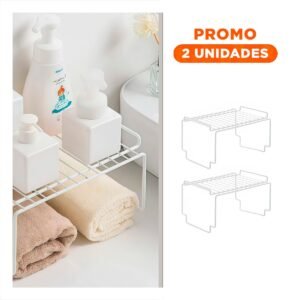 Pack2 Mueble de Almacen Color Blanco con mucha Capacidad en su Sala Real
