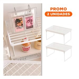 Pack2 Organizador Modular 31x16x20 cm Blanco con mucha Capacidad en Sala