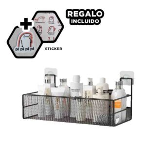 Cesta de Alambres 15x15x36 cm Negro de Material Fuerte en su Hogar Y+Regalo Sticker