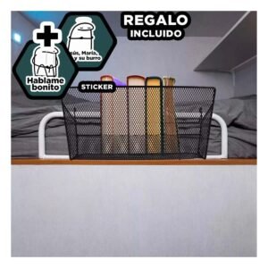 Cesta Colgador 26x8x13 cm de Negro de Material Fuerte en su Hogar Y+Regalo Sticker