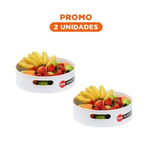 Pack2 Organizador de Mesa 360 Grados 6.7cmx22.5cm Blanco Talla S con mucha Capacidad Real