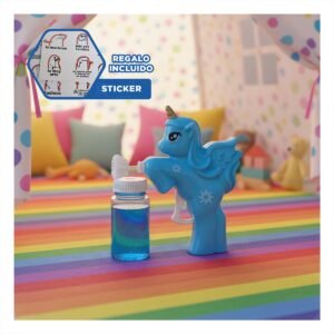 Dispensador de Burbujas de Unicornio con Estilo Infantil para Juegos Diarios Y+Regalo Sticker
