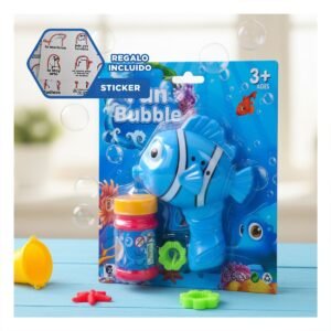 Generador de Burbujas con Forma de Pez para Juegos Activos en Exterior Y+Regalo Sticker