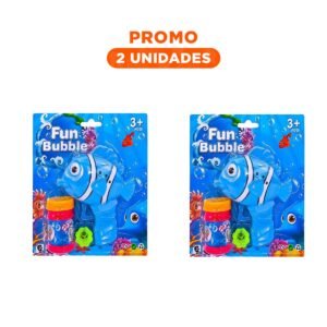 Pack2 Juguete Recreativo de Burbujas con Figura de Pez para Diversion Activa