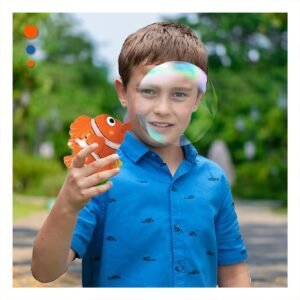 Lanzador de Burbujas con Forma de Pez para Juego al Aire Libre