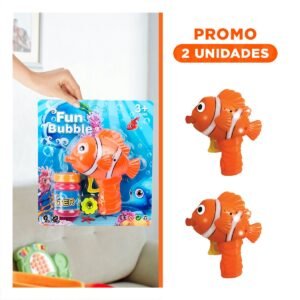 Pack2 Emisor de Burbujas de Pez para Juego al Aire Libre