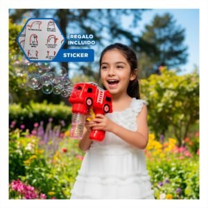 Generador de Burbujas con Estilo Camion para Actividades al Aire Libre en Casa Y+Regalo Sticker