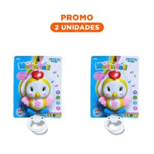 Pack2 Juguete Musical Amarillo con Forma de Pajaro para Uso en la Cuna