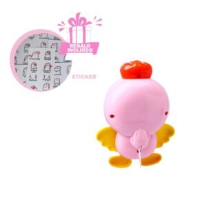 Sonaja Rosada con Pajaro Musical para Cuna y Estimulo Auditivo Temprano Y+Regalo Sticker