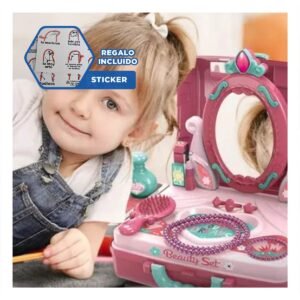 Caja Tocador de Maquillaje 3 en 1 para Juego Creativo en el Hogar Y+Regalo Sticker