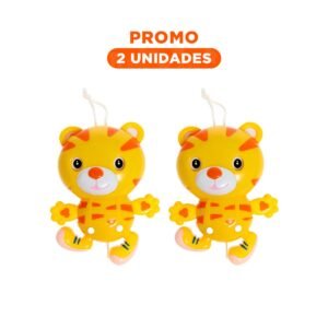 Pack2 Juguete Musical Tigre amarillo a Cuerda creado para Estimular Sentidos del Bebe