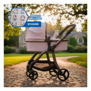 Coche de Muneca Capazo Violeta Claro 79x48x84cm para Paseos Simbolicos Y+Regalo Sticker