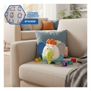 Elefante sensorial Celeste de Material Blandito para el Entretenimiento Y+Regalo Sticker