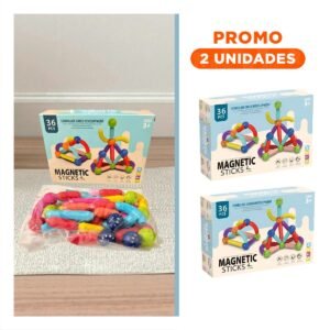 Pack2 Juego Magnetico Educativo con Piezas Creativas para Desarrollo Cognitivo en Casa