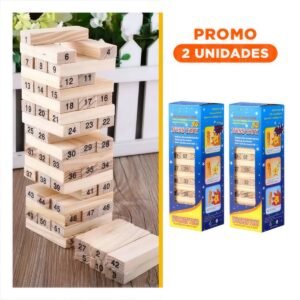 Pack2 Diversion De Piezas De Madera Con Numeros Para Juegos De Mesa en Hogar