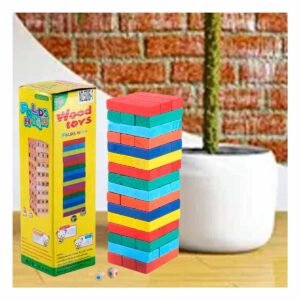 Juego De Bloques De Madera Multicolor Para Mesa Familiar y Hogar