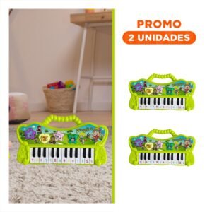 Pack2 Teclado Musical Verde con Piano y Sonidos para Diversion