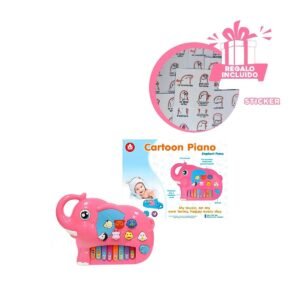 Instrumento Elefante Didactico en Caja Rosado para Estimulacion Musical Y+Regalo Sticker