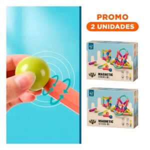 Pack2 Juego Magnetico Educativo con Piezas Creativas para Crear y Jugar en Casa