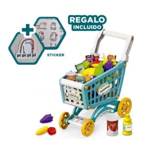 Carretilla de Supermercado con Accesorios para Juego Infantil y Uso Y+Regalo Sticker