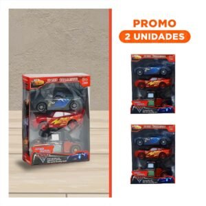 Pack2 Coleccion de Carrito Animado Vehiculos 3 Piezas para Niños