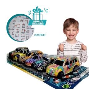 Carros Graffiti Set 6 para Juego y Fiesta Y+Regalo Sticker