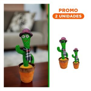Pack2 Figura Verde que Repite lo que Hablas con Sombrero Morado para Niños