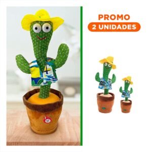 Pack2 Muñeco Verde que Repite lo que Hablas con Sombrero Amarillo para Niños