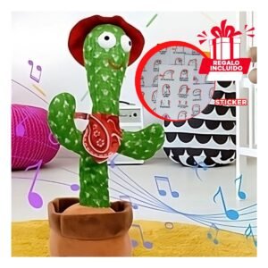 Cactus que Repite lo que Hablas con Sombrero Rojo para Niños Y+Regalo Sticker