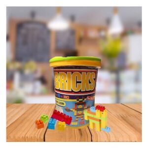 Bloques de Construccion Multicolor en Balde para Creatividad y Diversion en Casa