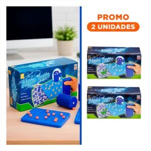 Pack2 Bingo Automatico Azul con Bolas Plasticas y Base Estable para Juegos en Casa